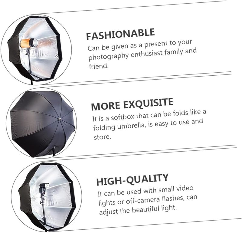 Octagonal Softbox Umbrella Light Box 60cm Studio Flash Lighting With Diffuser - Image 4